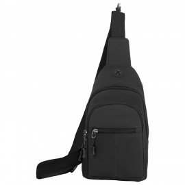 РЕЗЕРВ Рюкзак однолямочный PROMPT, 2 отделения, черный, 29,5х16х5,5 см, WBZ, 273926