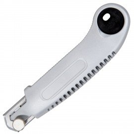 Нож канцелярский 18 мм, 5 лезвий в комплекте, автофиксатор, металлический цвет, STAFF, 273930