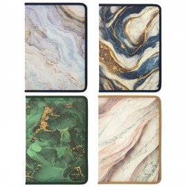 Папка на молнии для документов и тетрадей пластиковая BRAUBERG "Мрамор", А4, 330х230 мм, 0,5 мм, ассорти, 273932