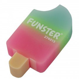 Ластик фигурный FUNSTER (ФАНСТЕР) "АЙСКРИМ", 55х29х12 мм, цвета ассорти, экологичный ПВХ, пакет, 274015