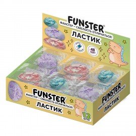Ластик фигурный FUNSTER (ФАНСТЕР) "ПАЛЕОНТОЛОГ", цвета ассорти, пакет, 274017