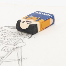 Ластик изменяющийся FUNSTER (ФАНСТЕР) "ЛЫСЫЙ МЭН", 50х30х12 мм, картонный держатель, ассорти, 274022