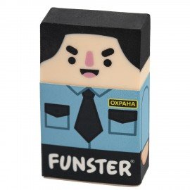 Ластик изменяющийся FUNSTER (ФАНСТЕР) "ЛЫСЫЙ МЭН", 50х30х12 мм, картонный держатель, ассорти, 274022