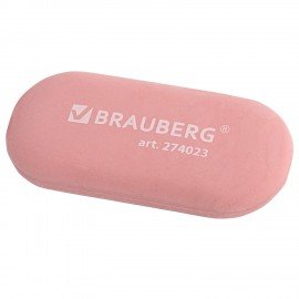Ластик BRAUBERG "PASTEL OVAL", 50х23х10 мм, цвета ассорти, овальный, 274023