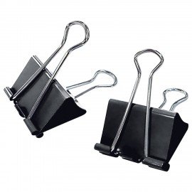 Зажимы для бумаг STAFF ECO, КОМПЛЕКТ 12 шт, 41 мм, 200 листов, черные, картонная коробка, 274034