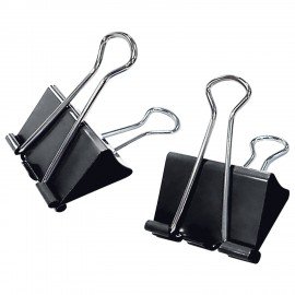 Зажимы для бумаг БОЛЬШИЕ STAFF ECO, КОМПЛЕКТ 12шт, 51 мм, на 230л, черные, картонная коробка, 274035