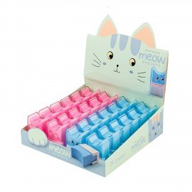 Ластик BRUNO VISCONTI "Meow", 30х47х21 мм, цвет ассорти, 42-0086