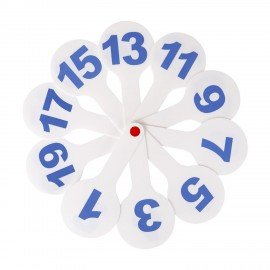 Веер-касса с картинками (цифры от 1 до 20), ОБЛЕГЧЕННЫЕ, гибкие, ЮНЛАНДИЯ, 274052