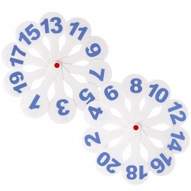 Веер-касса с картинками (цифры от 1 до 20), ОБЛЕГЧЕННЫЕ, гибкие, ЮНЛАНДИЯ, 274052