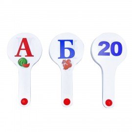 Веер-касса с картинками (гласные, согласные, цифры)ОБЛЕГЧЕННЫЕ, гибкие, НАБОР, 3шт, ЮНЛАНДИЯ, 274054