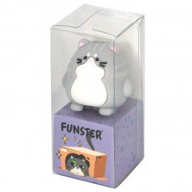 Точилка фигурная FUNSTER (ФАНСТЕР) "Пухлый кот", 1 отверстие, ассорти, 274056