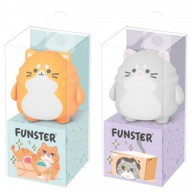 Точилка фигурная FUNSTER (ФАНСТЕР) "Пухлый кот", 1 отверстие, ассорти, 274056