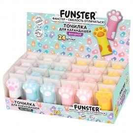 Точилка фигурная FUNSTER (ФАНСТЕР) "Лапка 2", 1 отверстие, ассорти, 274057
