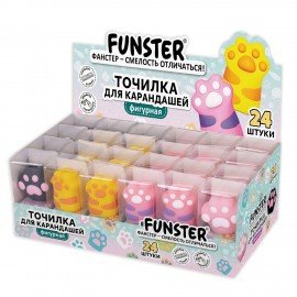 Точилка фигурная FUNSTER (ФАНСТЕР) "Лапка 1", 1 отверстие, ассорти, 274058
