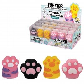 Точилка фигурная FUNSTER (ФАНСТЕР) "Лапка 1", 1 отверстие, ассорти, 274058