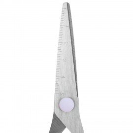 Ножницы BRAUBERG KIDS 130 мм, ручки лавандовые, закругленные лезвия с линейкой, 274061