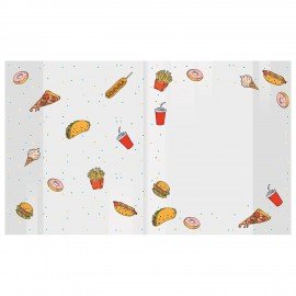 Обложки "FOOD" для тетрадей и дневников, КОМПЛЕКТ 10 шт, ПЛОТНЫЕ, 210*350 мм, 110 мкм, FUNSTER, 274083