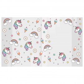 Обложки "UNICORN" для тетрадей и дневников, КОМПЛЕКТ 10 шт, ПЛОТНЫЕ, 210*350 мм, 110 мкм, FUNSTER, 274084