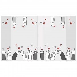 Обложки "PAWS" для тетрадей и дневников, КОМПЛЕКТ 10 шт, ПЛОТНЫЕ, 210*350 мм, 110 мкм, FUNSTER, 274086