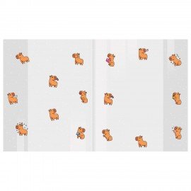 Обложки "CAPYBARAS" для тетрадей и дневников, КОМПЛЕКТ 10 шт, ПЛОТНЫЕ, 210*350 мм, 110 мкм, FUNSTER, 274087