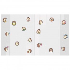 Обложки "HEDGEHOGS" для тетрадей и дневников, КОМПЛЕКТ 10 шт, ПЛОТНЫЕ, 210*350мм, 110 мкм, FUNSTER, 274088