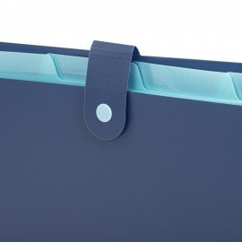 Папка-органайзер на кнопке 5 отделений, BRAUBERG "Extra", А4, синяя с голубым, 274096