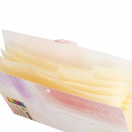 Папка-органайзер на кнопке 5 отделений, BRAUBERG "Extra", А4, пастельные узоры, 274100