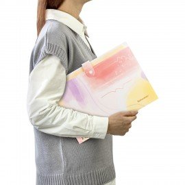 Папка-органайзер на кнопке 5 отделений, BRAUBERG "Extra", А4, пастельные узоры, 274100