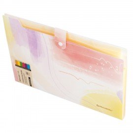 Папка-органайзер на кнопке 5 отделений, BRAUBERG "Extra", А4, пастельные узоры, 274100