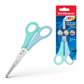 Ножницы ERICH KRAUSE "JOY Pastel" 135 мм, цвет ассорти, в картонной упаковке с европо, 56921