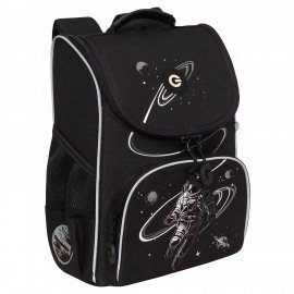 Ранец GRIZZLY анатомическая спинка, с мешком для обуви, для мальчиков, "SPACEMAN RACE", 33х25х13 см, RAm-585-4/1