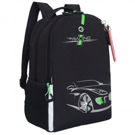 Рюкзак GRIZZLY школьный, жёсткая спинка, 2 отделения, для мальчиков, "RACING SPEED", 38х29х16 см, RB-551-4/1
