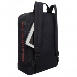 Рюкзак GRIZZLY, карман-антивор, TOTAL BLACK, 42х28х12 см, RQL-513-2/3