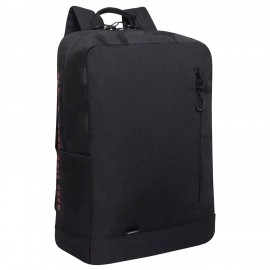 Рюкзак GRIZZLY, карман-антивор, TOTAL BLACK, 42х28х12 см, RQL-513-2/3