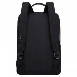 Рюкзак GRIZZLY, карман-антивор, TOTAL BLACK, 42х28х12 см, RQL-513-2/3