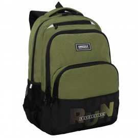 Рюкзак GRIZZLY школьный, анатом. спинка, 2 отделения, д/мальч., RUN, хаки 45х32х23 см, RU-530-6/3