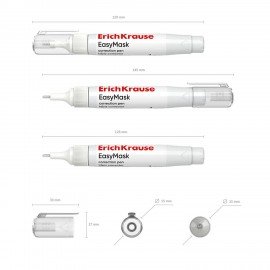 Ручка-корректор ERICH KRAUSE EasyMask, 7мл, металлический наконечник, 55989