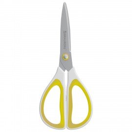 Ножницы BRAUBERG "STYLE", 205 мм, прорезиненные симметричные ручки, ассорти, 274315