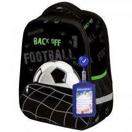 Ранец BRAUBERG FIT, 2 отделения, "Mesh goal", 3D-панель, 38х27х14 см, 274384