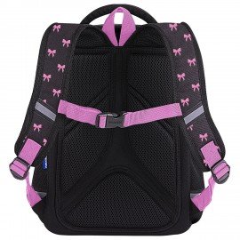 Ранец BRAUBERG LIGHT, 1 отделение, с брелком, "Chic bow", 36х26х13 см, 274386