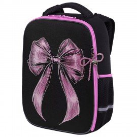 Ранец BRAUBERG LIGHT, 1 отделение, с брелком, "Chic bow", 36х26х13 см, 274386