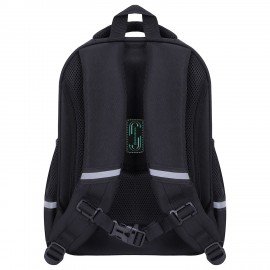 Ранец BRAUBERG STABLE, 2 отделения, с брелком, "Smoky car", LED-ЛАМПОЧКИ, 36х28х16 см, 274389