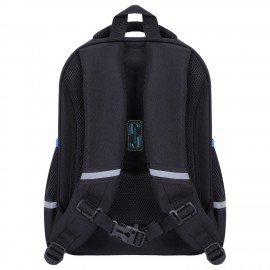 Ранец BRAUBERG STABLE, 2 отделения, с брелком, "Blue ball", 36х28х16 см, 274390