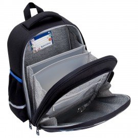 Ранец BRAUBERG STABLE, 2 отделения, с брелком, "Blue ball", 36х28х16 см, 274390