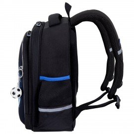 Ранец BRAUBERG STABLE, 2 отделения, с брелком, "Blue ball", 36х28х16 см, 274390