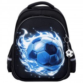 Ранец BRAUBERG STABLE, 2 отделения, с брелком, "Blue ball", 36х28х16 см, 274390