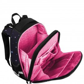 Ранец BRAUBERG PREMIUM, 2 отделения, с брелком, "White kitten", СВЕТЯЩИЙСЯ, 38х29х16 см, 274392