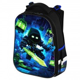 Ранец BRAUBERG PREMIUM, 2 отделения, с брелком, "Light blade", 3D-панель, 38х29х16 см, 274395