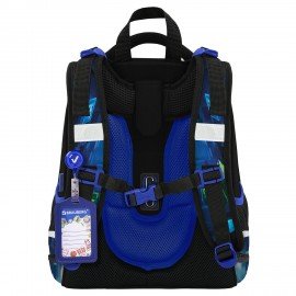 Ранец BRAUBERG PREMIUM, 2 отделения, с брелком, "Light blade", 3D-панель, 38х29х16 см, 274395