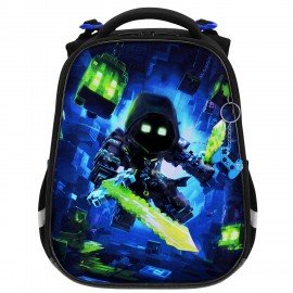 Ранец BRAUBERG PREMIUM, 2 отделения, с брелком, "Light blade", 3D-панель, 38х29х16 см, 274395